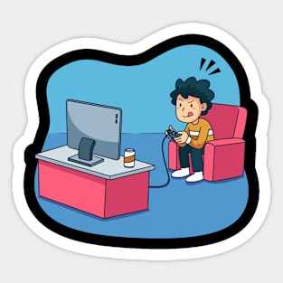 Concentrated gamer Sticker